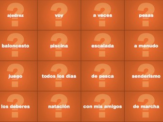 Spanish Sentence Builders: Unit 14 Saying what I (and others) do in our free time - activities