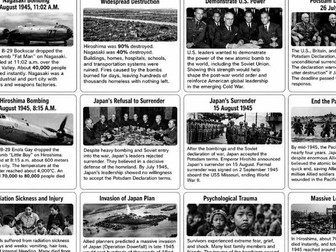 WW2: Hiroshima and Nagasaki Card Sort