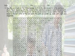 Present Simple Question Words Word Maze