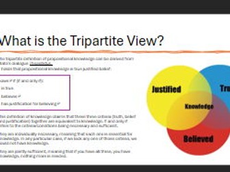 AQA Philosophy - The Tripartite View
