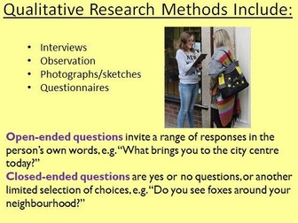 GCSE Geography: Qualitative Fieldwork Methods