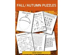 Fall/Autumn Puzzles Pack