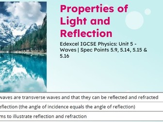 IGCSE Physics: Properties of Light & Reflection | Edexcel Modular | Unit 5 | L6