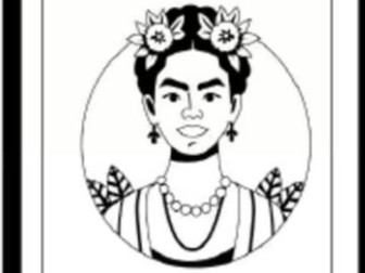 Frida Kahlo Biography Hispanic Heritage Listening Comprehension Coloring ESL ELA