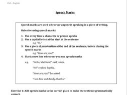speech marks lesson ks2
