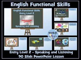English Functional Skills Entry Level 2 Speaking and Listening PowerPoint Lesson
