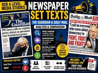 OCR A Level Newspaper Set Texts