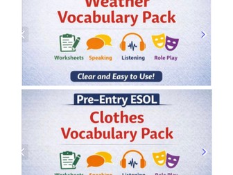 Pre-Entry Adult ESOL Vocabulary Bundle – Weather & Clothes (Listening and Speaking)
