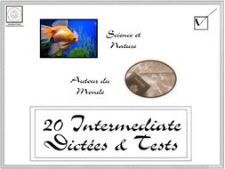 French: 20 Intermediate Dictées and Tests 2