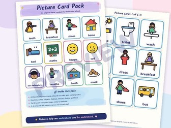 Picture Card Pack: 44 Visual Symbols for Routines, Feelings and SEND Support
