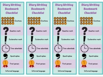 Diary Entry Features Bookmarks