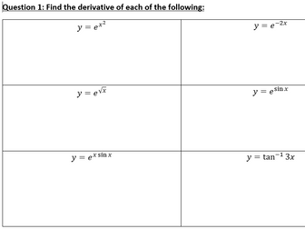 Calculus / Differentiation worksheets