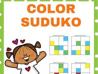 Sudoku Puzzles Printable Color Easy to Hard Levels  Digital Logic Game