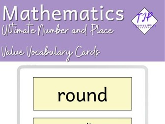 Ultimate Number and Place Value Vocabulary Cards - UK Primary classroom