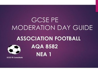 GCSE PE Moderation Day GUIDE : Association Football AQA 8582 NEA1