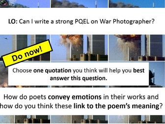 Analysing Poetry - War Photographer