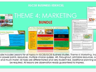 IGCSE Business Edexcel Theme 4 - Marketing