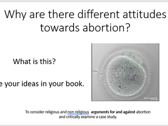 Why are there different attitudes to abortion?
