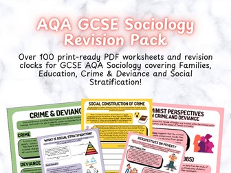 AQA Sociology GCSE Revision Bundle