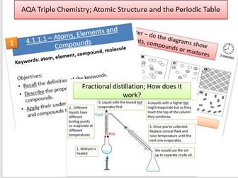 AQA Triple C1 Atomic structure and the periodic table