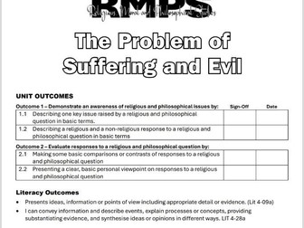 Suffering and Evil, Religious and Philosophical Questions, National 4