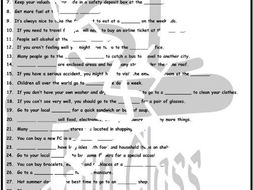 Places and Buildings 1 Page BW Worksheet