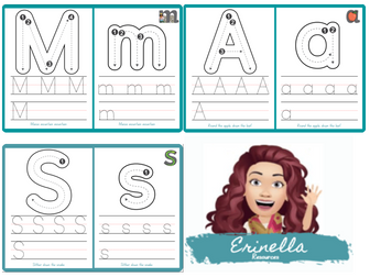 Alphabet tracing.