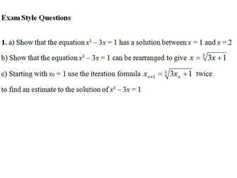 Iteration Maths GCSE