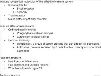 Immune response to infectious diseases