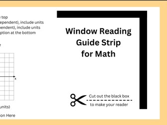 Dyslexia reading strip for graphs