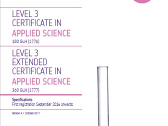 Unit 3 - Science in the Modern World PLCs.  (Applied Science 2016 spec)