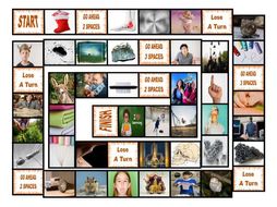 Phonics 2-3 Letter Digraphs ng-nk-chr-phr-shr-thr Photo Board Game