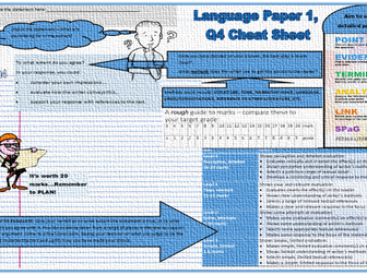 AQA Language Paper 1 Question 4 Planning Mat/ Cheat Sheet