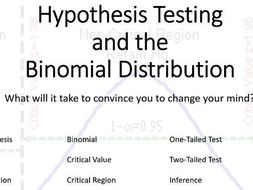 hypothesis testing on binomial distribution
