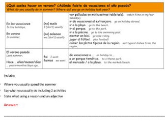 New GCSE Spanish Speaking question booklet practice Modules 2 and 6