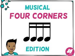 Musical Four Corners, 16th Note Rhythms (Stick & Standard Bundle)
