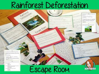 Rainforest Deforestation Escape Room Game
