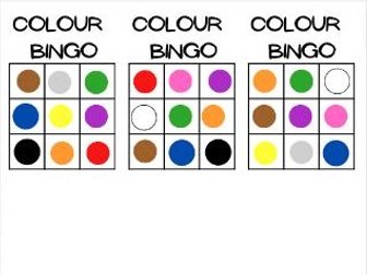 Colour theory bingo game