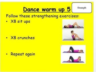 Independent Dance/Physical Activity Warm Up Cards/Stations