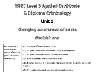 WJEC Criminology Unit 1 booklets (2026)