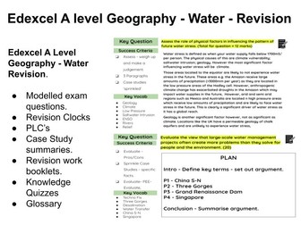 Edexcel A Level Geography Water Revision