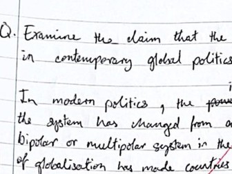 2. Grade 7 IB Global Politics 25 Mark Past Paper Question