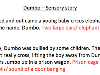 Dumbo sensory story