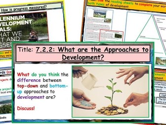 WJEC GCSE Theme 7: Social Development Issues: L6: Approaches to Development