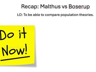 L11 Population Theorists Recap - Edexcel iGCSE Geography