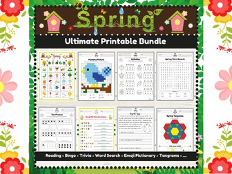 The Ultimate Spring Worksheets Bundle : Engaging Resources for Spring Learning