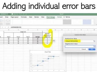 IB Physics (2025-) - Microsoft Excel skills tutorial for students to plot graphs