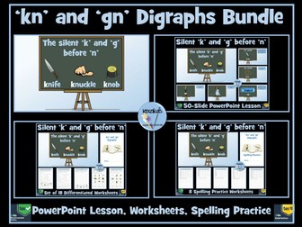 'kn' and 'gn' Digraphs Bundle