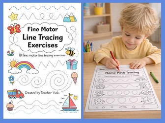 Preschool Tracing Worksheets Bundle for Fine Motor Skills