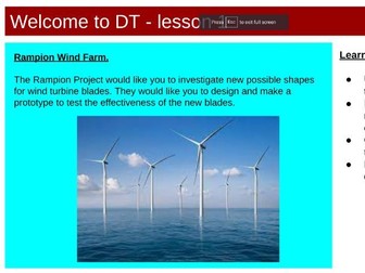 Ks3 - Design Technology - Wind farm project